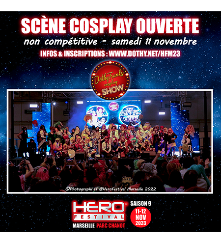 scène cosplay libre HeroFestival Grenoble samedi 11 novembre 2023