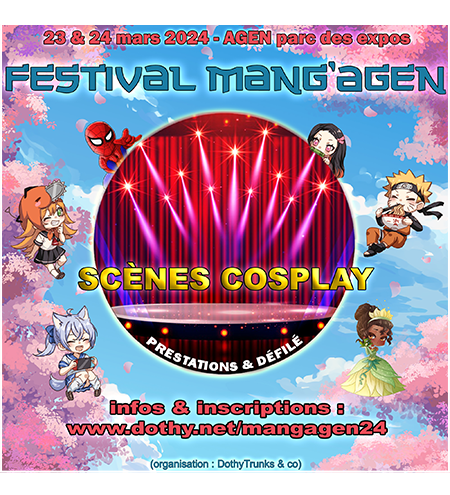 scènes cosplay libres mangagen 23 et 24 mars 2024
