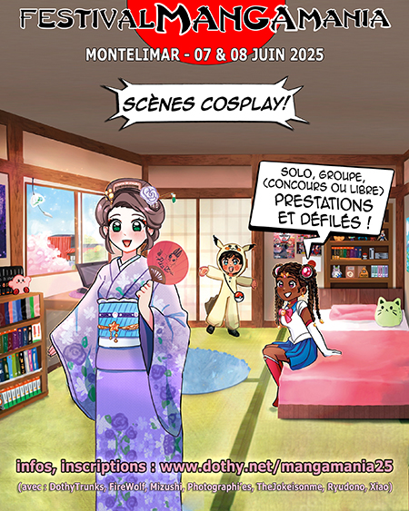 scènes cosplay Manga Mania 7&8 juin 2025