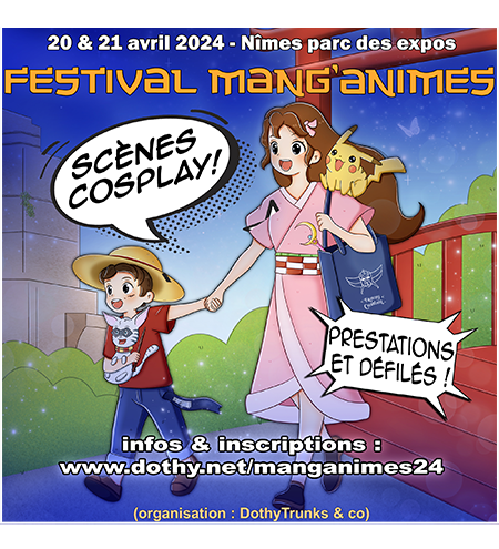 scènes cosplay libres manganimes 20 et 21 avril 2024