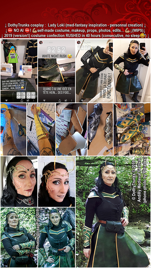DothyTrunks cosplay - Creation medieval fantasy Lady Loki Nordic Mythology inspiration Viking mix comics Marvel - video showreel clic link