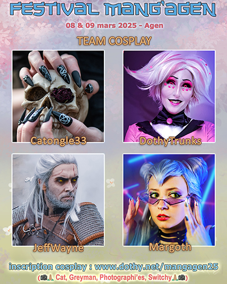DothyTrunks & team orga scènes cosplay Mang'Agen 2025