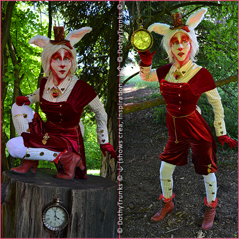 DothyTrunks cosplay white rabbit Alice in Wonderland Disney Lewis Caroll Tim Burton movie animation book victorian tomboy humanized